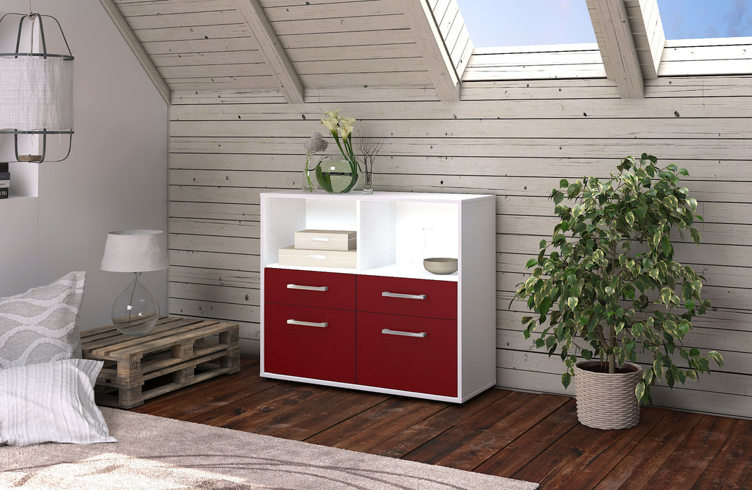 Sideboard Christine, Rot Front (92x79x35cm) - Dekati GmbH