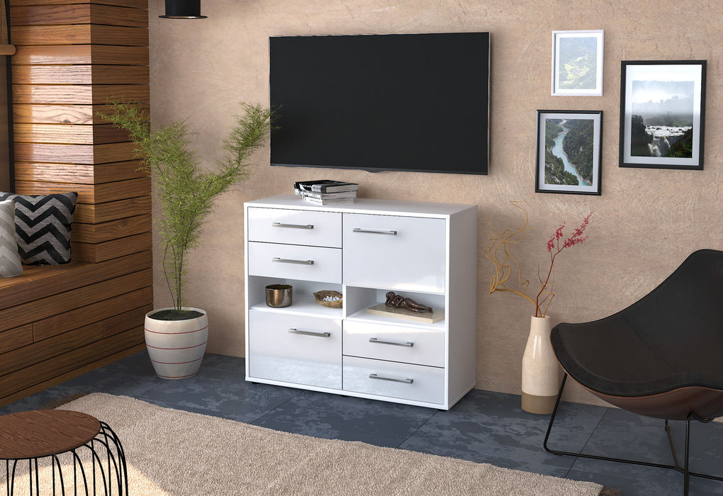 Sideboard Claudia, Weiß Front (92x79x35cm) - Dekati GmbH