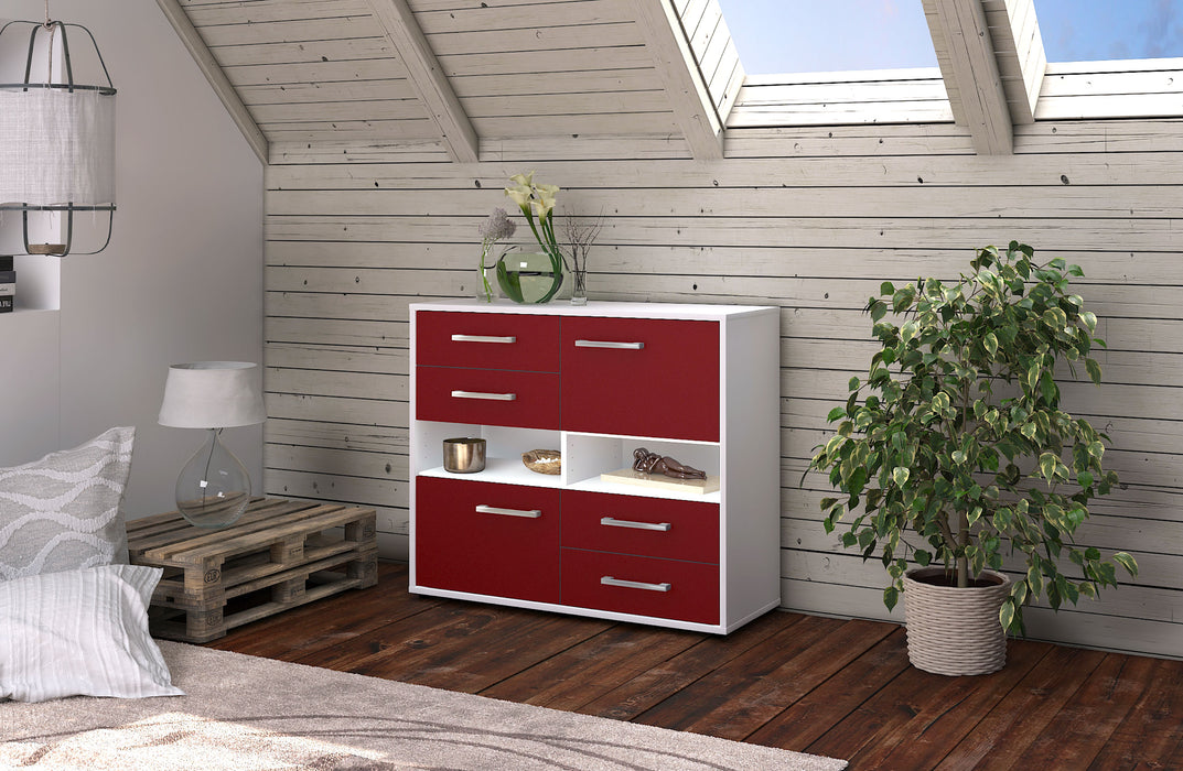 Sideboard Claudia, Rot Front (92x79x35cm) - Dekati GmbH