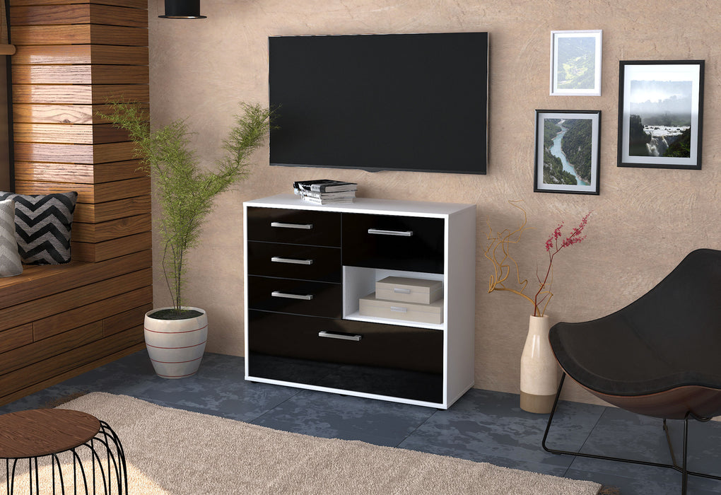 Sideboard Coco, Schwarz Front (92x79x35cm) - Dekati GmbH