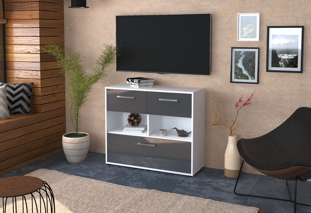 Sideboard Cosima, Grau Front (92x79x35cm) - Dekati GmbH