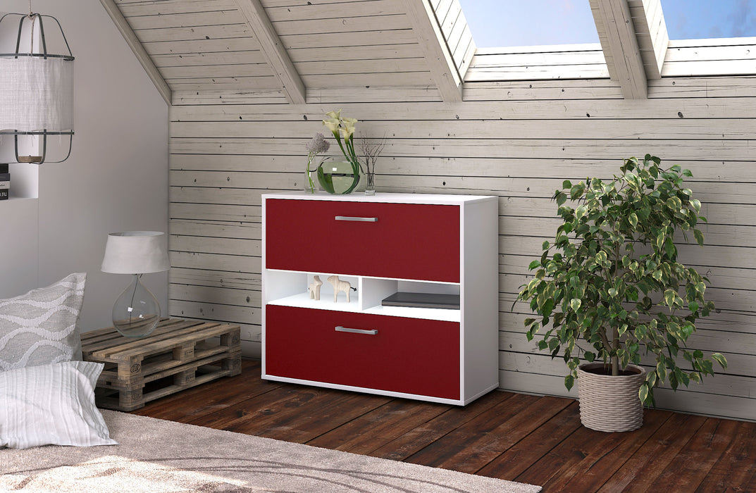 Sideboard Dalia, Rot Front (92x79x35cm) - Dekati GmbH