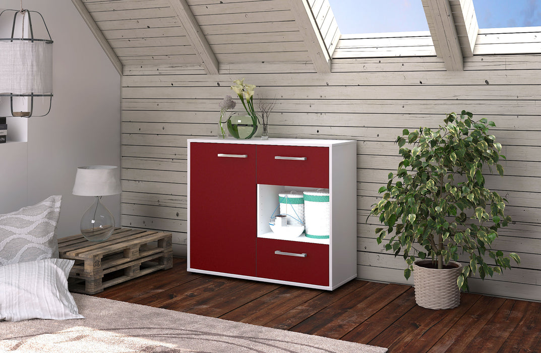 Sideboard Danica, Rot Front (92x79x35cm) - Dekati GmbH