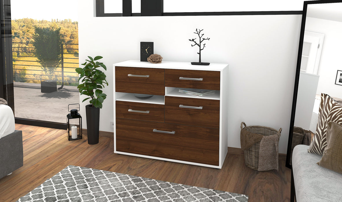 Sideboard Daria, Walnuss Front (92x79x35cm) - Dekati GmbH