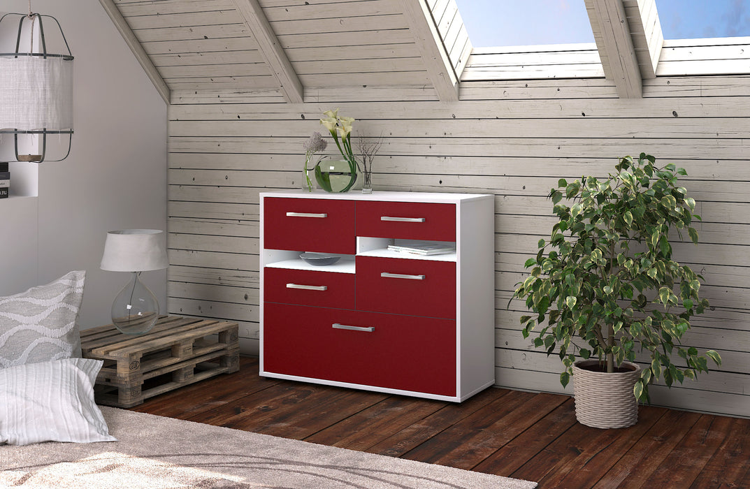 Sideboard Daria, Rot Front (92x79x35cm) - Dekati GmbH