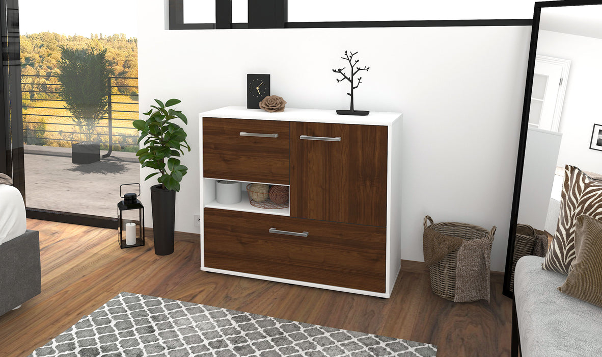 Sideboard Debora, Walnuss Front (92x79x35cm) - Dekati GmbH