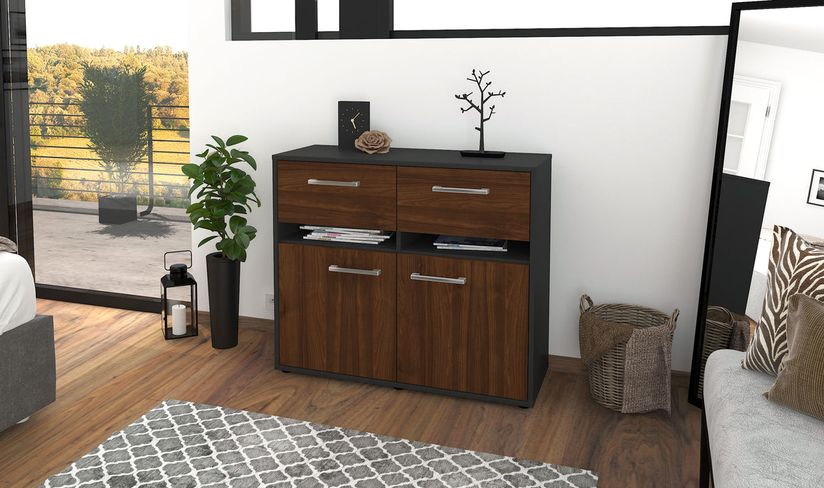 Sideboard Brunilde, Walnuss Front (92x79x35cm) - Dekati GmbH