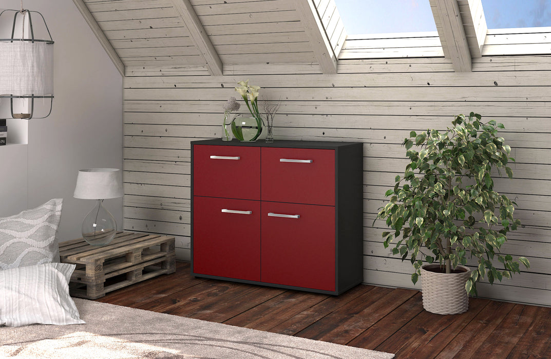 Sideboard Calliope, Rot Front (92x79x35cm) - Dekati GmbH