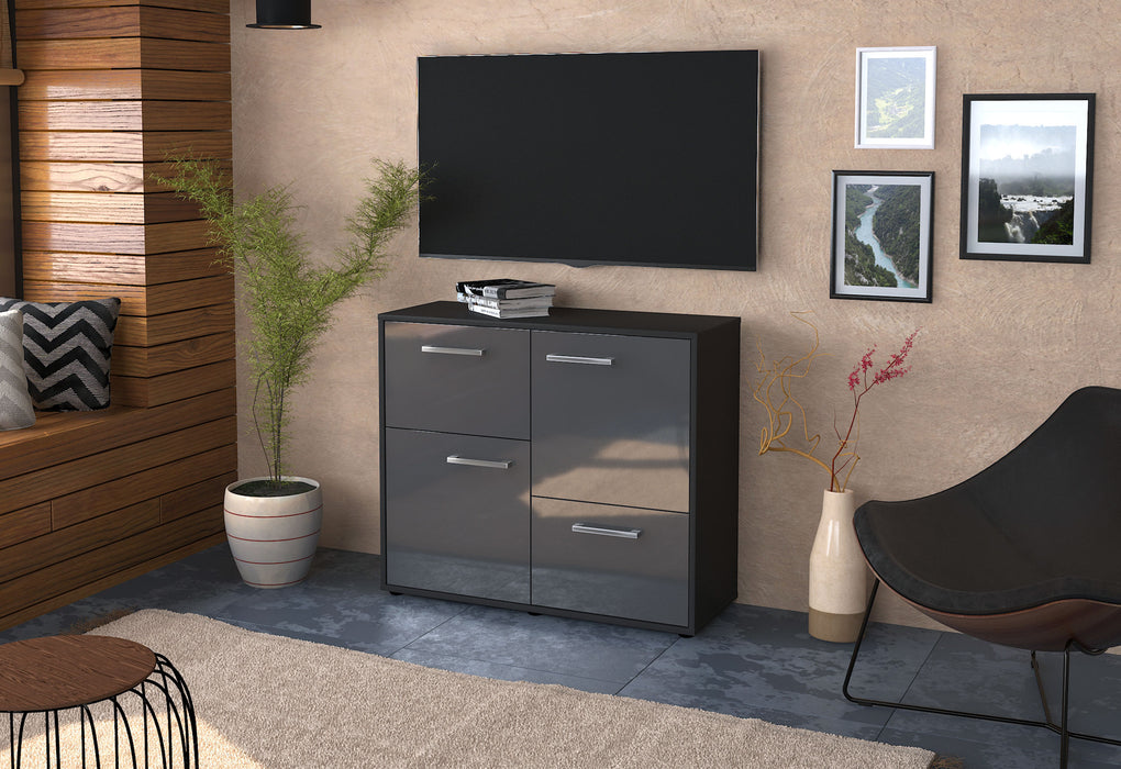 Sideboard Carla, Grau Front (92x79x35cm) - Dekati GmbH