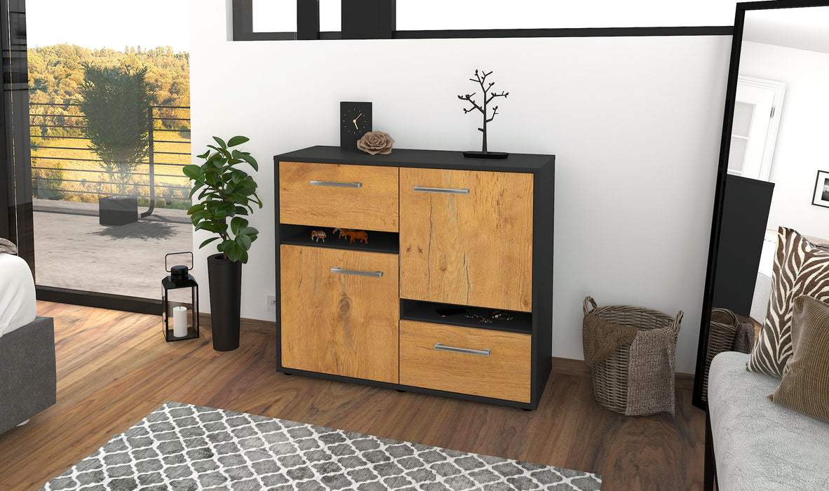 Sideboard Carlotta, Eiche Front (92x79x35cm) - Dekati GmbH