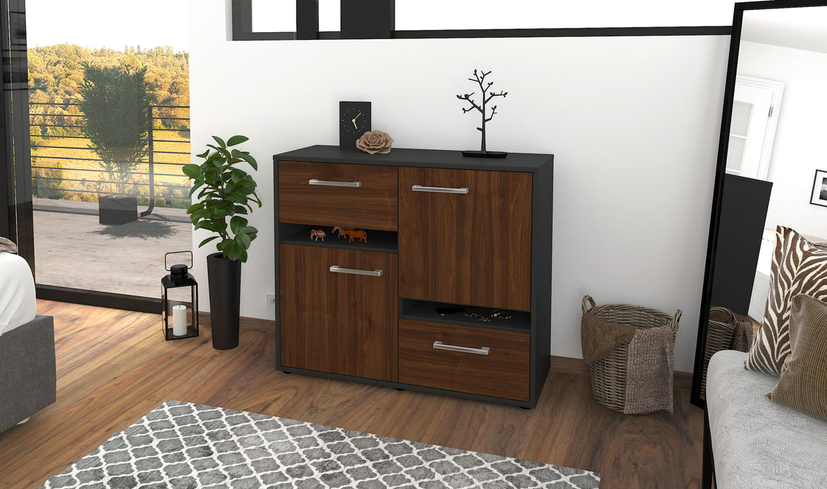 Sideboard Carlotta, Walnuss Front (92x79x35cm) - Dekati GmbH