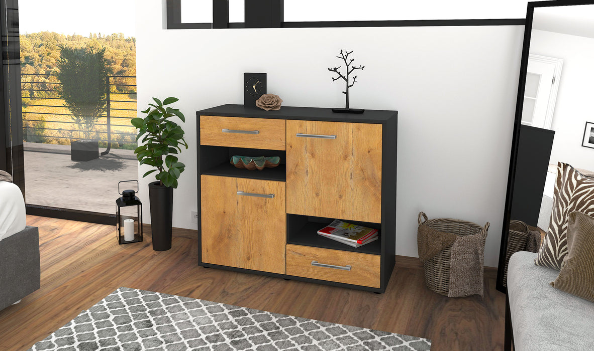 Sideboard Carmelina, Eiche Front (92x79x35cm) - Dekati GmbH