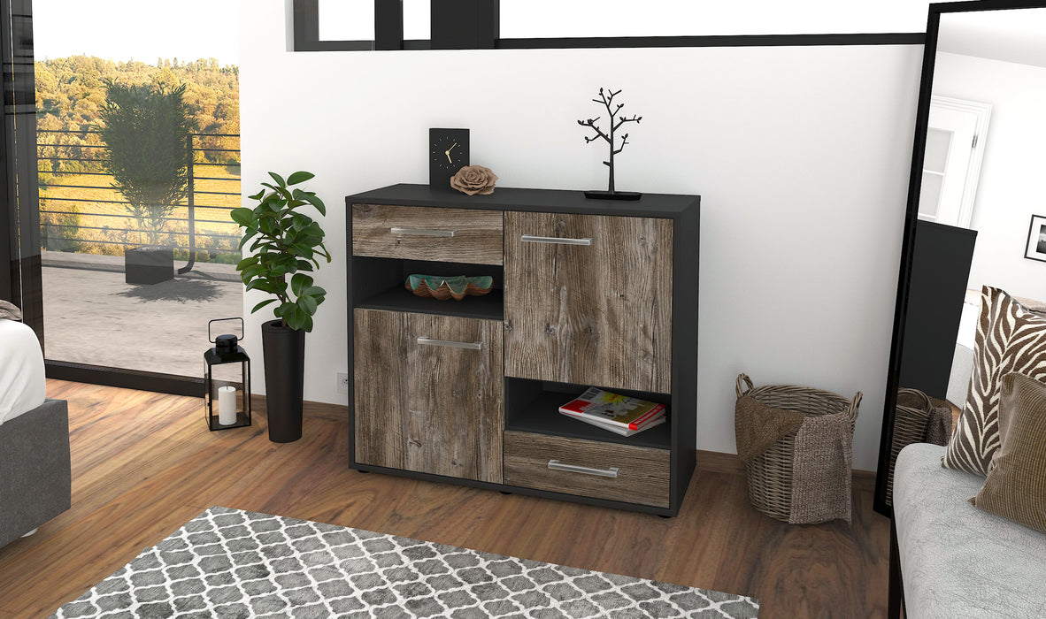 Sideboard Carmelina, Treibholz Front (92x79x35cm) - Dekati GmbH