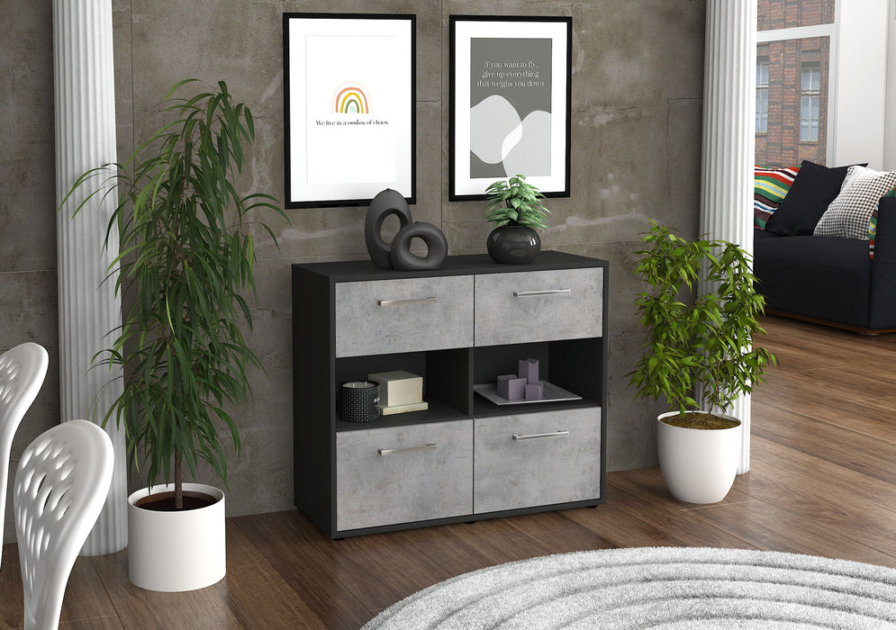 Sideboard Carmen, Beton Front (92x79x35cm) - Dekati GmbH