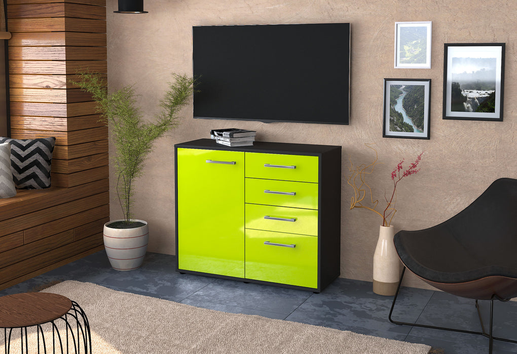 Sideboard Celestina, Grün Front (92x79x35cm) - Dekati GmbH