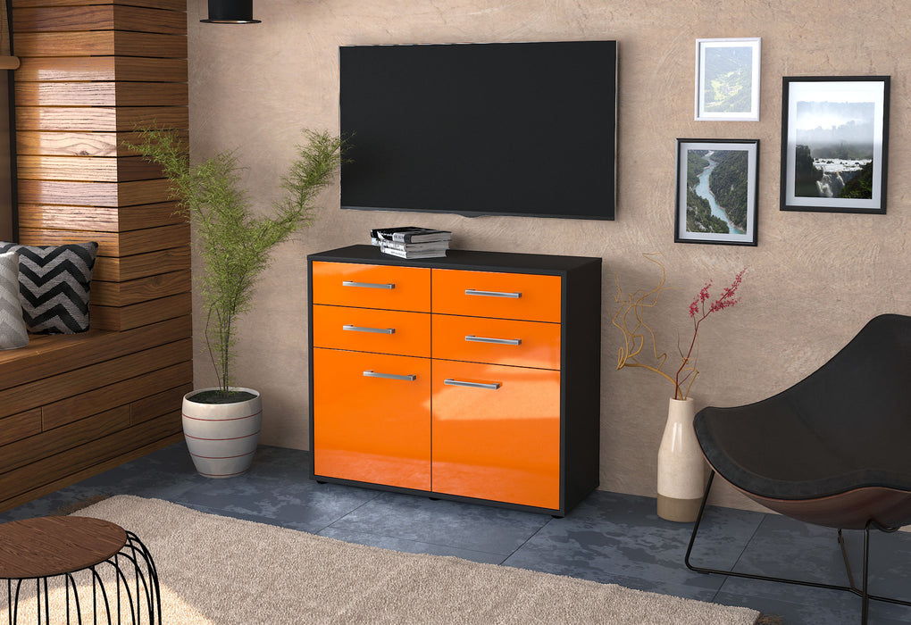 Sideboard Celia, Orange Front (92x79x35cm) - Dekati GmbH