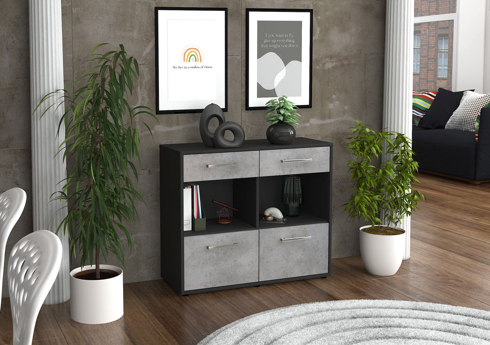 Sideboard Christina, Beton Front (92x79x35cm) - Dekati GmbH