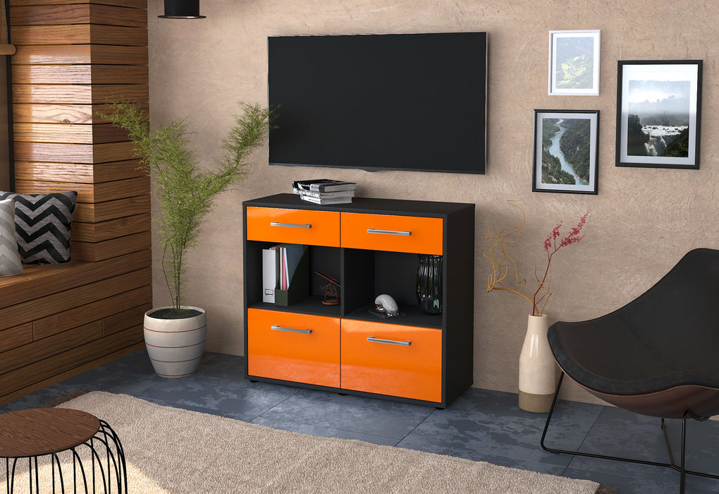 Sideboard Christina, Orange Front (92x79x35cm) - Dekati GmbH