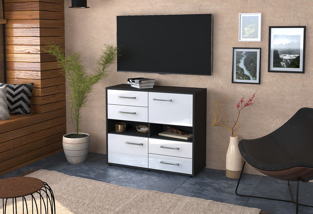 Sideboard Claudia, Weiß Front (92x79x35cm) - Dekati GmbH