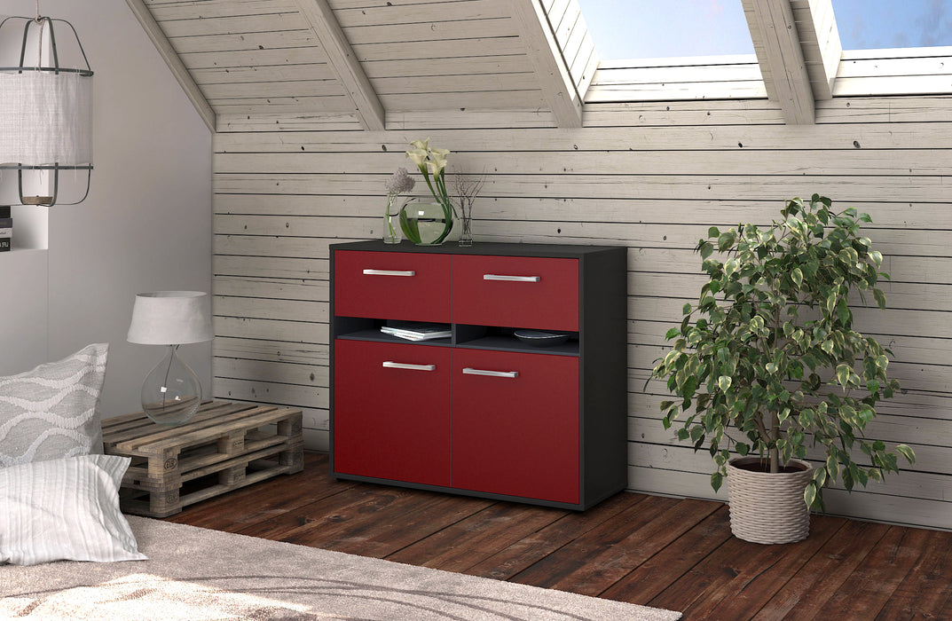 Sideboard Clea, Rot Front (92x79x35cm) - Dekati GmbH