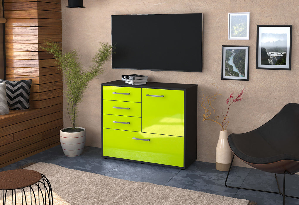 Sideboard Corina, Grün Front (92x79x35cm) - Dekati GmbH