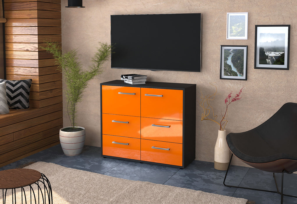 Sideboard Dana, Orange Front (92x79x35cm) - Dekati GmbH