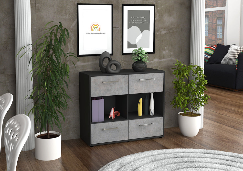 Sideboard Daniela, Beton Front (92x79x35cm) - Dekati GmbH