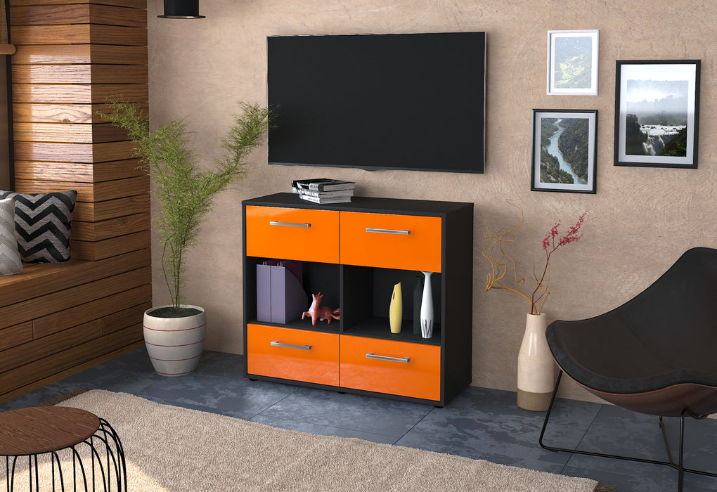 Sideboard Daniela, Orange Front (92x79x35cm) - Dekati GmbH