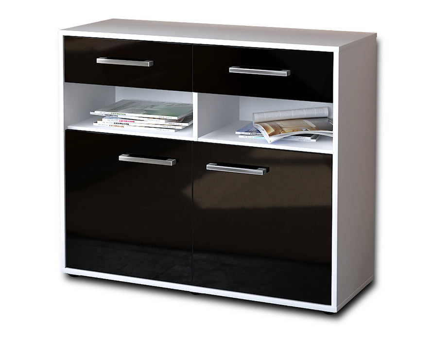 Sideboard Bruna, Schwarz Seite ( 92x79x35cm) - Dekati GmbH