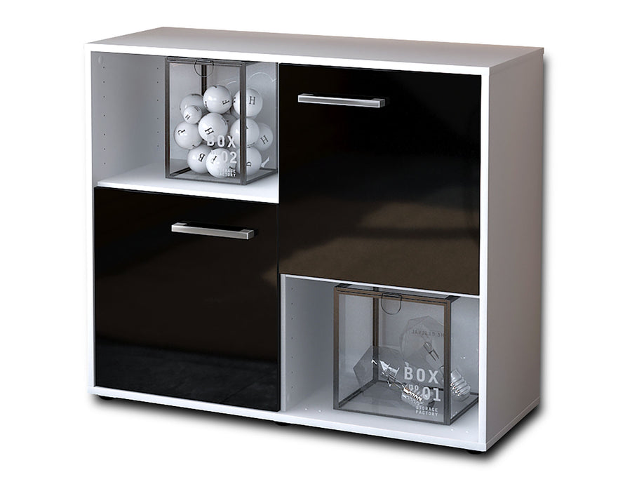 Sideboard Caralina, Schwarz Seite ( 92x79x35cm) - Dekati GmbH