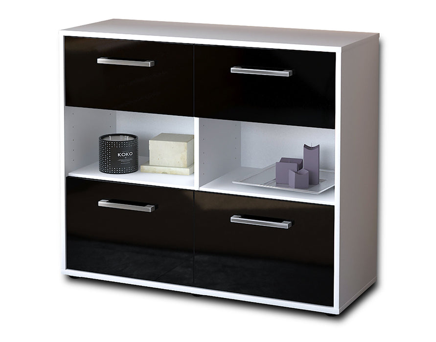 Sideboard Carmen, Schwarz Seite ( 92x79x35cm) - Dekati GmbH