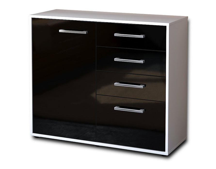 Sideboard Celestina, Schwarz Seite ( 92x79x35cm) - Dekati GmbH