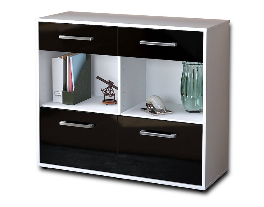 Sideboard Christina, Schwarz Seite ( 92x79x35cm) - Dekati GmbH