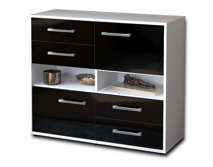 Sideboard Claudia, Schwarz Seite ( 92x79x35cm) - Dekati GmbH