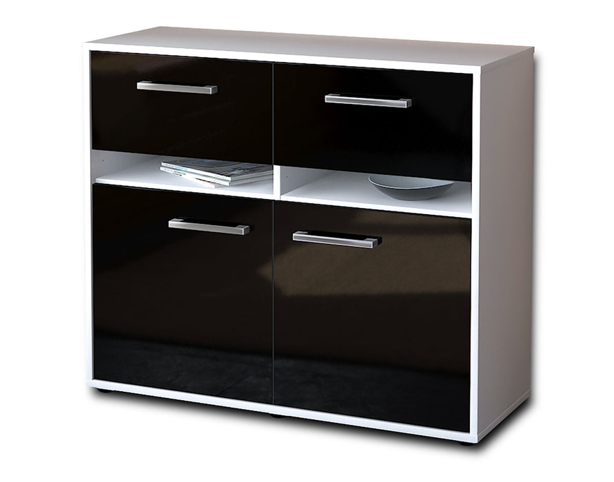 Sideboard Clea, Schwarz Seite ( 92x79x35cm) - Dekati GmbH