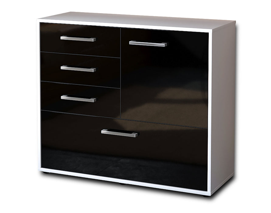 Sideboard Corina, Schwarz Seite ( 92x79x35cm) - Dekati GmbH