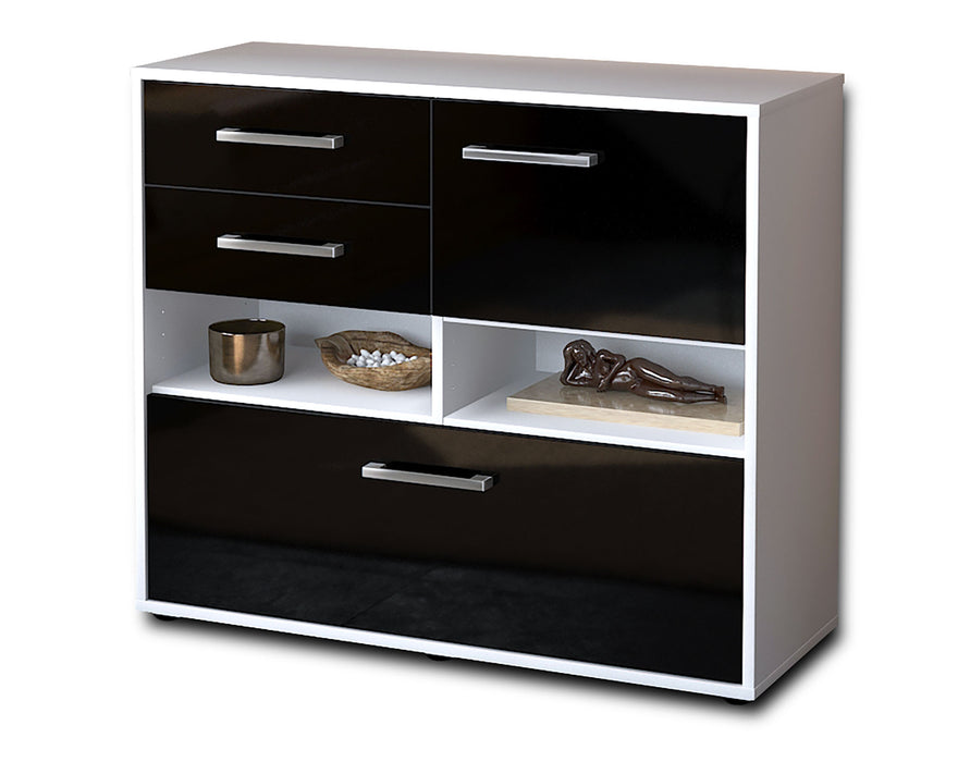 Sideboard Cornelia, Schwarz Seite ( 92x79x35cm) - Dekati GmbH