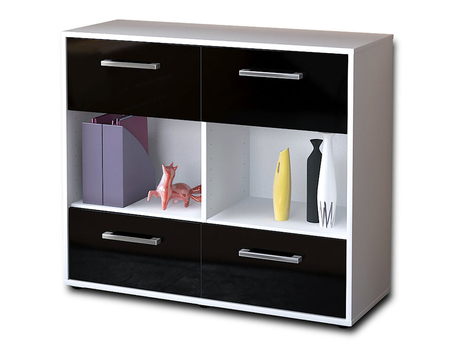 Sideboard Daniela, Schwarz Seite ( 92x79x35cm) - Dekati GmbH