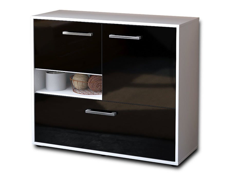 Sideboard Debora, Schwarz Seite ( 92x79x35cm) - Dekati GmbH