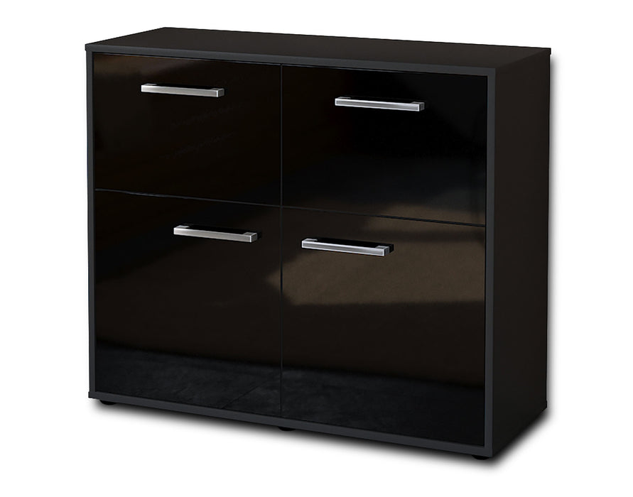 Sideboard Calliope, Schwarz Seite ( 92x79x35cm) - Dekati GmbH