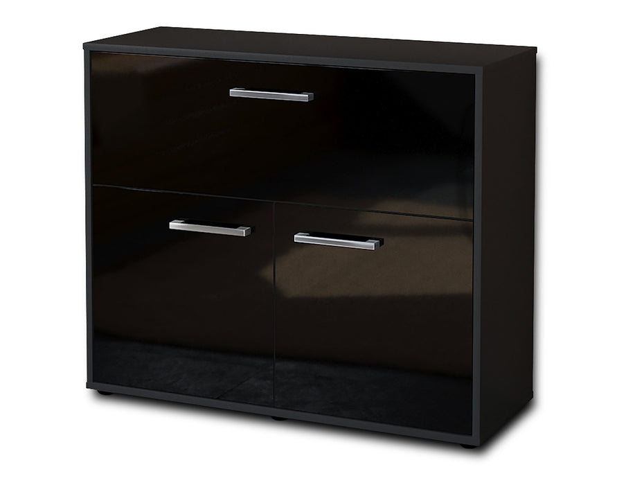 Sideboard Cassandra, Schwarz Seite ( 92x79x35cm) - Dekati GmbH