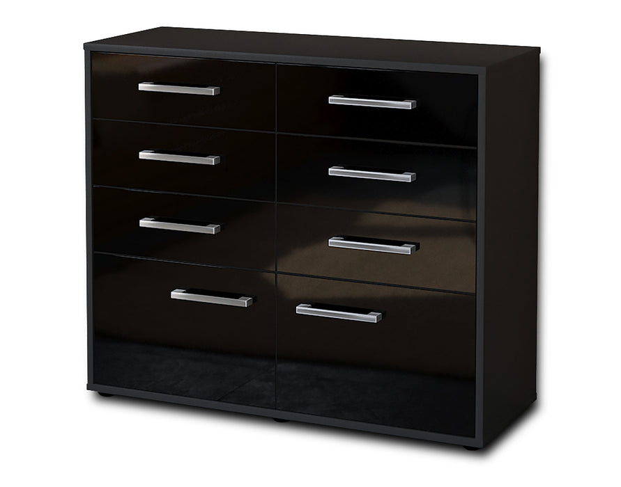 Sideboard Celeste, Schwarz Seite ( 92x79x35cm) - Dekati GmbH