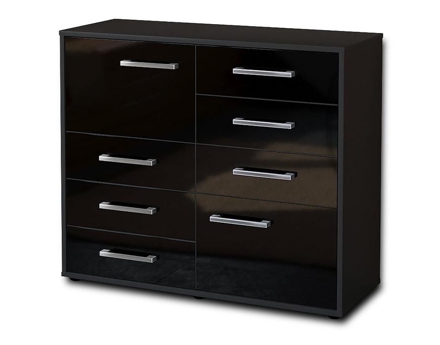 Sideboard Clarissa, Schwarz Seite ( 92x79x35cm) - Dekati GmbH