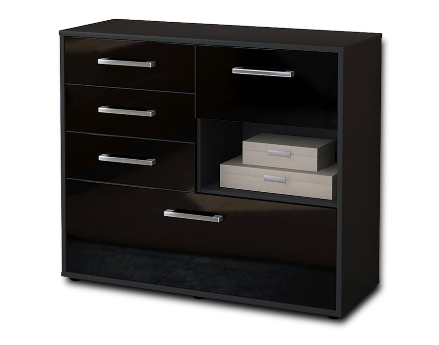 Sideboard Coco, Schwarz Seite ( 92x79x35cm) - Dekati GmbH