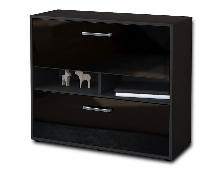 Sideboard Dalia, Schwarz Seite ( 92x79x35cm) - Dekati GmbH