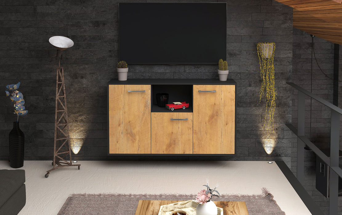 Sideboard Overland Park, Eiche Studio (136x79x35cm) - Dekati GmbH