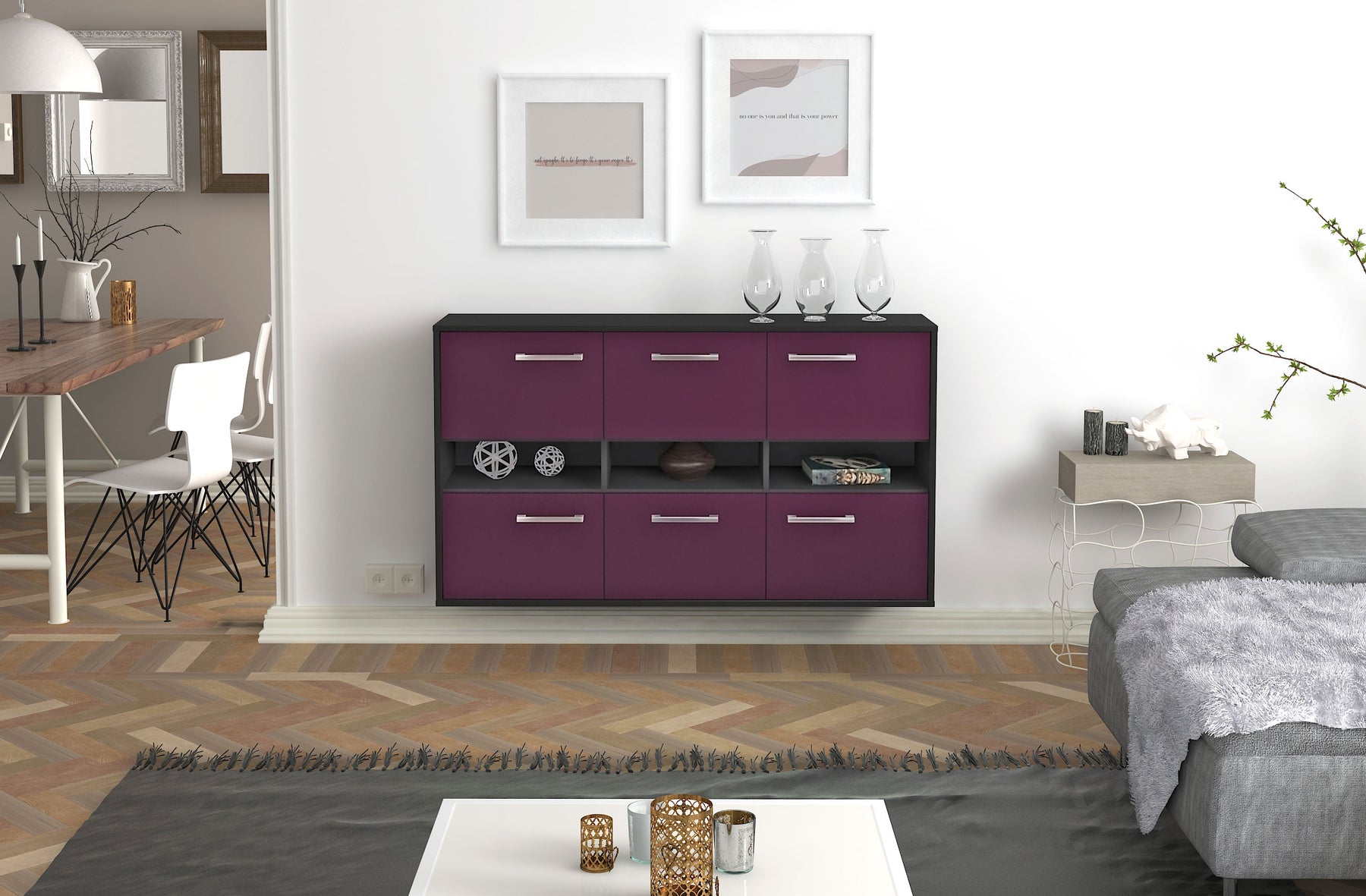 Sideboard Rockford, Lila Studio (136x79x35cm) - Dekati GmbH