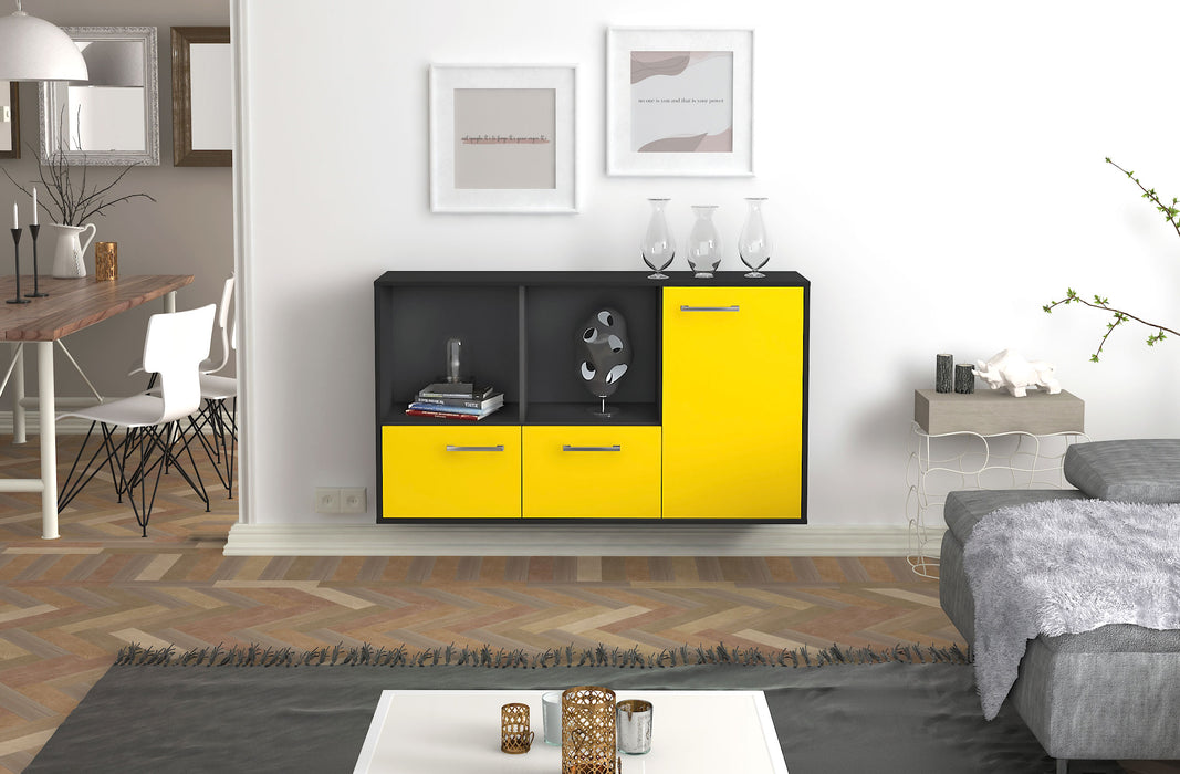 Sideboard Springfield, Gelb Studio (136x79x35cm) - Dekati GmbH