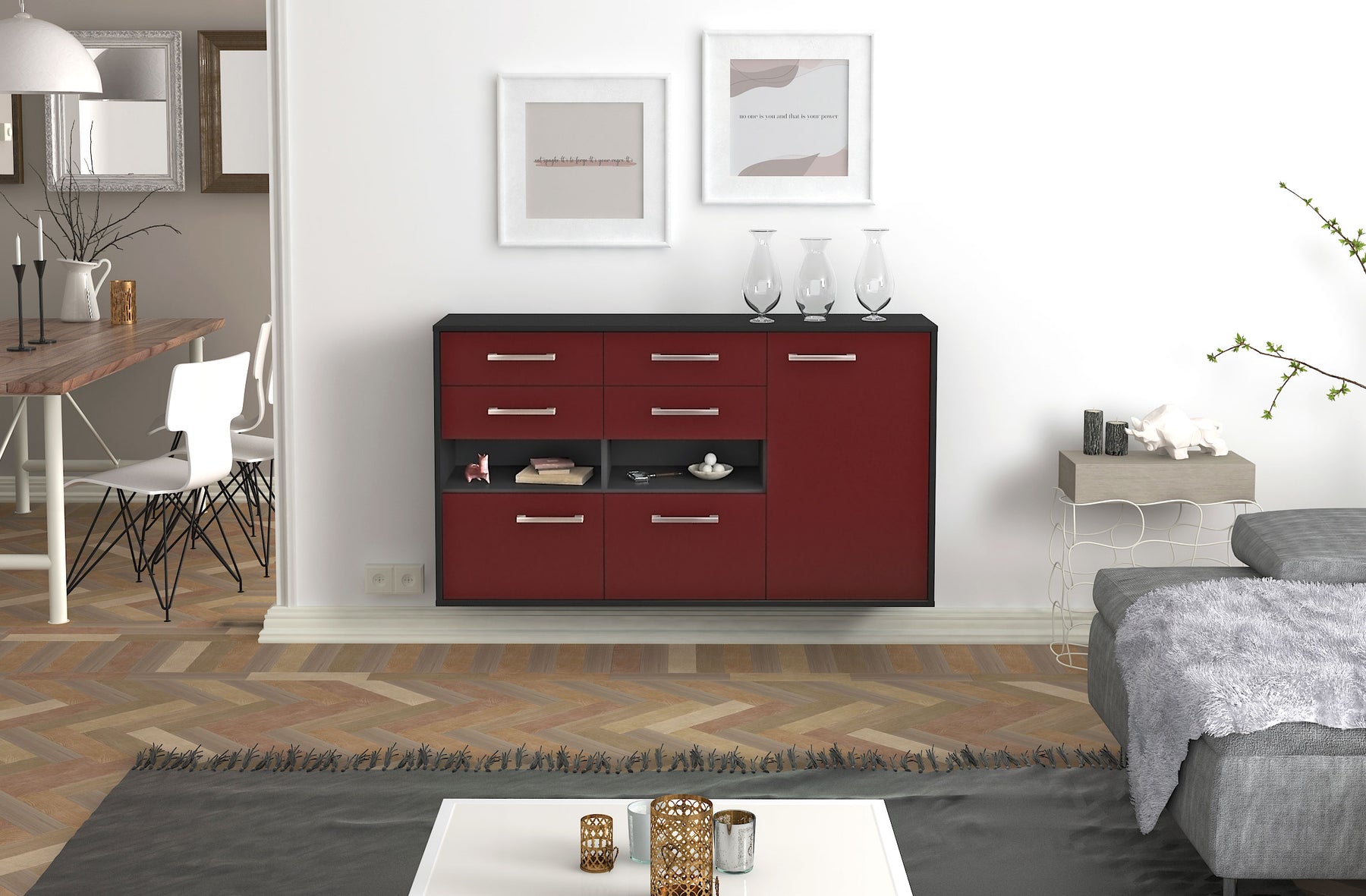 Sideboard Santa Rosa, Bordeaux Studio (136x79x35cm) - Dekati GmbH