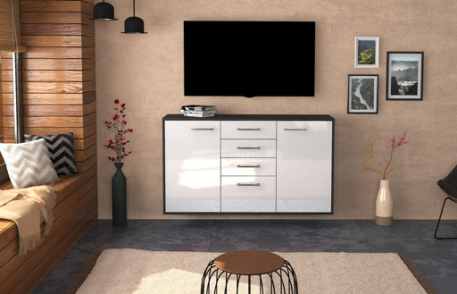 Sideboard Sioux Falls, Weiß Studio (136x79x35cm) - Dekati GmbH